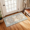Lessymo 2 x 4 Entryway Rug, Machine Washable Area Rugs Boho Faux Wool Low Pile by Lessymo
