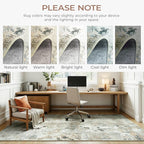 3x5 Rugs for Entryway Non-Slip Washable, Abstract Soft Area Rugs for Living Room - Image 3