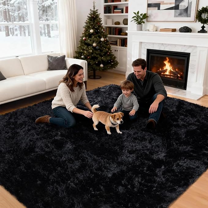 6x9 Area Rug for Living Room: Ultra Soft Fluffy Rug Modern Large Thicked Shag - Image 4