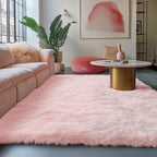 PAGISOFE Pink Fluffy Shag Machine Washable Area Rugs - Image 9
