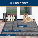 Smiry Front Door Mat Outside Entrance, Heavy Duty Natural Rubber Doormat - Image 6