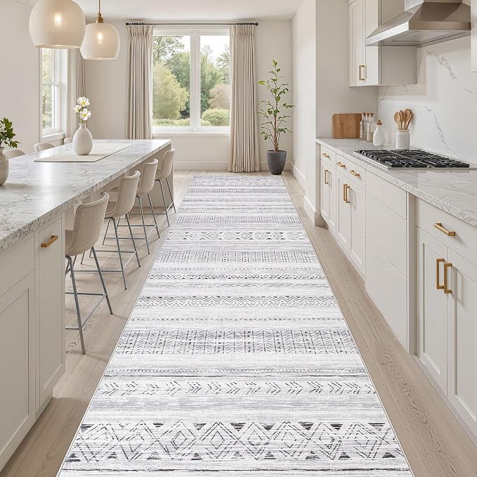 cotiled Hallway 3x12 Runner Rugs: Washable Boho Rugs - Image 7
