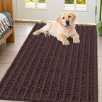 Smiry Dog Door Mat for Muddy Paws 47x32, Absorbent Dirt Trapper, Non-Slip by Smiry