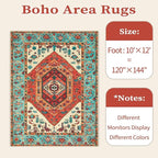 SERISSA 10x12 Area Rugs for Living Room, Large Washable Non-Slip Boho Rug - Image 6
