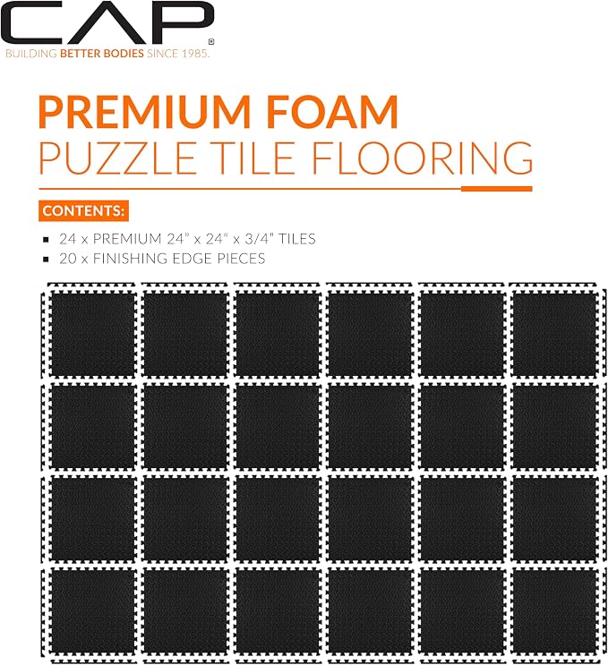 CAP Puzzle Exercise Mats | 3/4” Thick EVA Interlocking Foam Tiles - Image 2