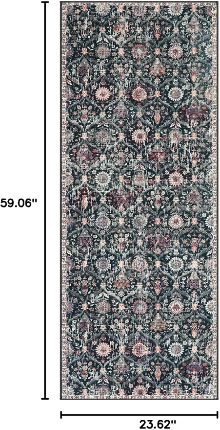 Lahome Moroccan Trellis Kitchen Runner, 2x5 Rug Runners - Image 2