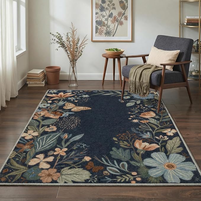 GENIMO Indoor Outdoor Area Rug 5'x7', Machine Washable Rugs - Image 3