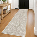 KILOCOCO Hallway Runner 2x8 Rug Runner Printed Vintage Floral Washable Kitchen by Kilococo