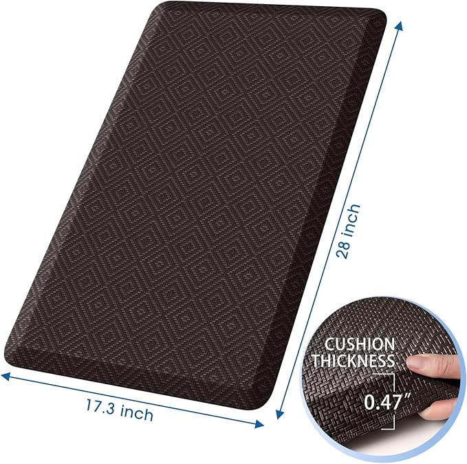 Mattitude Kitchen Mat Cushioned Anti-Fatigue Floor Mat Water Resistant Non-Slip - Image 2