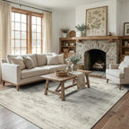 DCX 6x9 Beige Rug, Machine Washable Stain Resistant Distressed Vintage Rug - Image 2