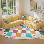 jinchan Macy Kids Rug for Classroom 8ft Radius Corner Washable Area Rug Modern - Image 8