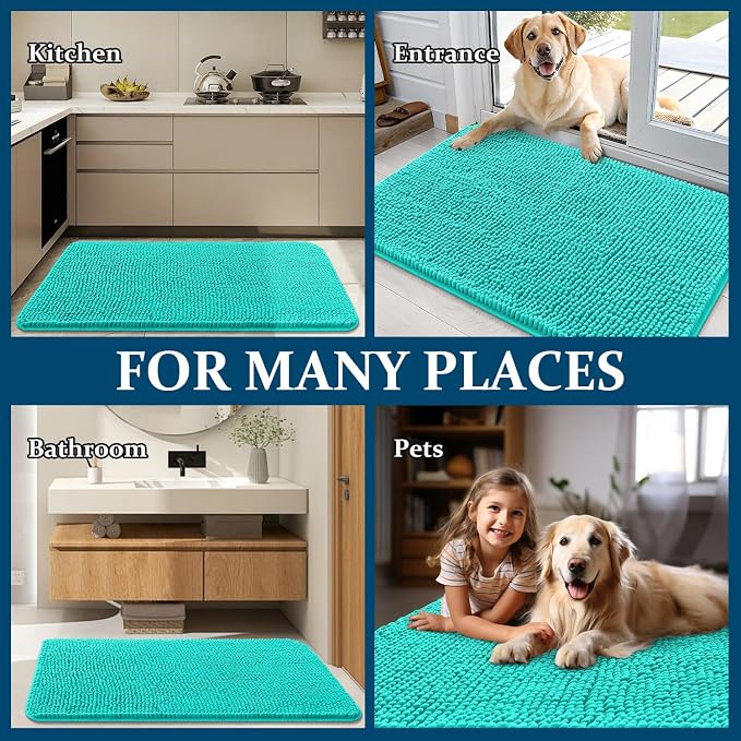 OLANLY Dog Door Mat for Muddy Paws 40x32, Absorbs Moisture and Dirt, Absorbent - Image 8