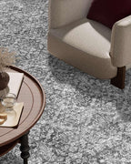 Latte&Fog 4x6 Rug for Living Room, Vintage Grey Washable Area Rug, Boho Floral - Image 5