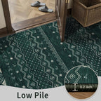 SERISSA Hallway Runner Rug, 2x10 Washable Non-Slip Dark Green Runners - Image 7
