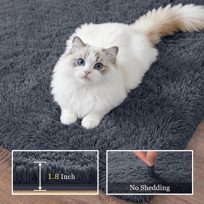 6x9 Area Rugs for Living Room Bedroom: Ultra Soft Fluffy Shag Rug Upgrade - Image 5