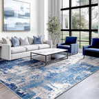 RELEANY Washable Area Rugs Square 8ft Non-Slip Modern Abstract Soft - Image 8