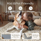 10x14 Neutral Area Rug Brown Vintage Living Room Bedroom Washable Carpet - Image 4