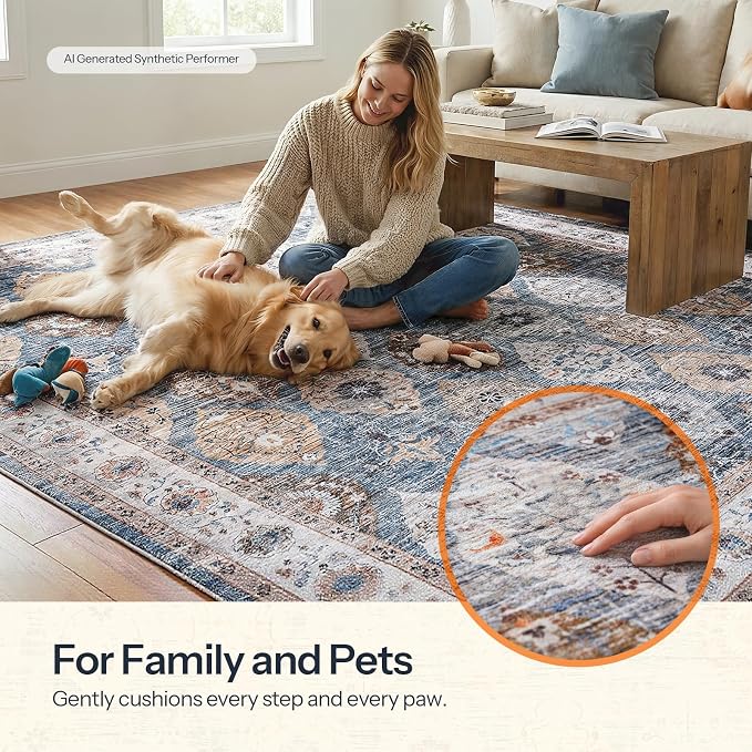 HOOBRO Washable Rug 8 x 10 Area Rugs - Image 4