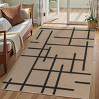 Tangsoo Easy Jute Rug 3x5 for Entryway, Non-Slip Washable Indoor Outdoor Stripe - Image 2