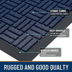 OLANLY Front Door Mat Outside Entrance 33x21, Heavy Duty Sturdy Natural Rubber - Image 4