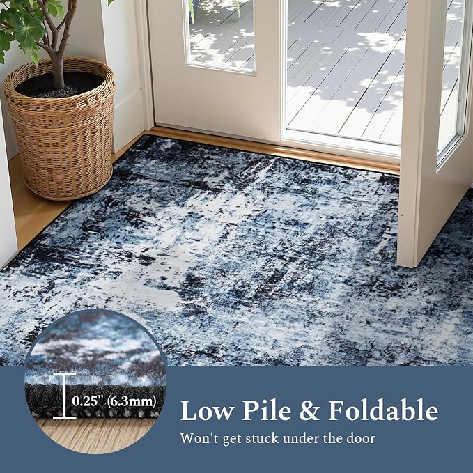 Rugflix 8x12 Area Rugs for Living Room, Washable Large Rug Stain-Resistant Low - Image 6