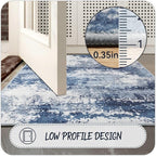 Entryway Rug 3x5 Blue Door Mat Indoor Entrance 36x60, Washable Small Throw Rugs - Image 5