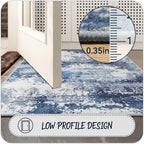 Entryway Rug 2x3 Blue Door Mat Indoor Entrance 24x36, Washable Small Throw Rugs - Image 5