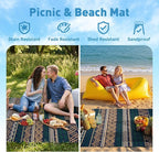 MontVoo Outdoor Rug Carpet Waterproof-Patio Rug Mat 5x8 Reversible RV Outdoor - Image 5
