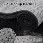 8x10 Area Rugs for Living Room: Soft Black Fluffy Rug Shag Washable Rug Plush - Image 7