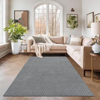Pauwer 5x7 Washable Area Rugs for Living Room Modern Grey Solid Color Soft - Image 6