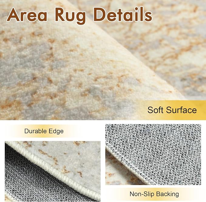8x10 Ft Large Area Rugs for Living Room, Soft Non-Slip Washable Rugs Modern - Image 4