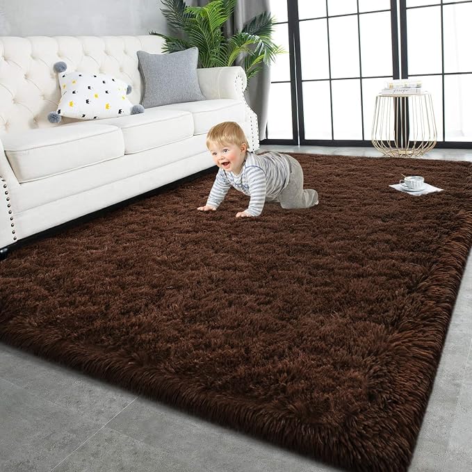 TWINNIS Super Soft Shaggy Rugs Fluffy Carpets, 8x10 Feet, Indoor Modern Plush by TWINNIS