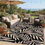 Smiry Outdoor Rug 5x8 ft, Waterproof Reversible Plastic Straw Rugs, Outdoor by Smiry