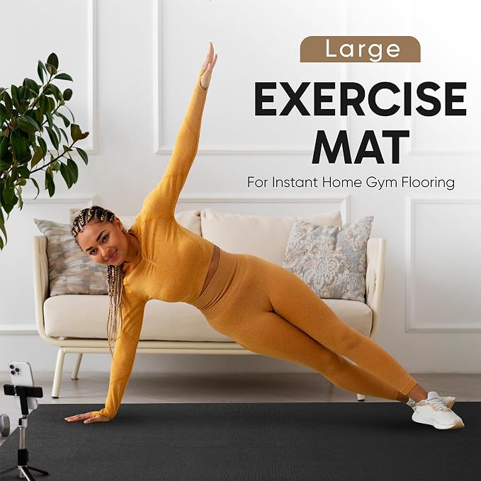 Gorilla Mats Large Exercise Mat – 6'x4', Flat Fitness, Yoga & Weight Lifting - Image 9