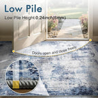 2x6 Ft Washable Runner Rug, Non-Slip Low Pile Hallway Kitchen Area Rug - Image 8