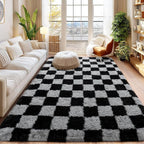 Checkered Rugs for Living Room Bedroom, 5x7 Area Rugs for Living Room, Modern - Image 6