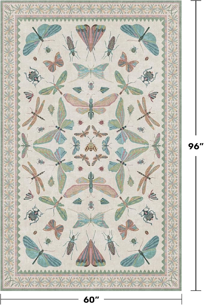 Hazo Haus Green and Blue Nursery Rug 5x8 - Image 2