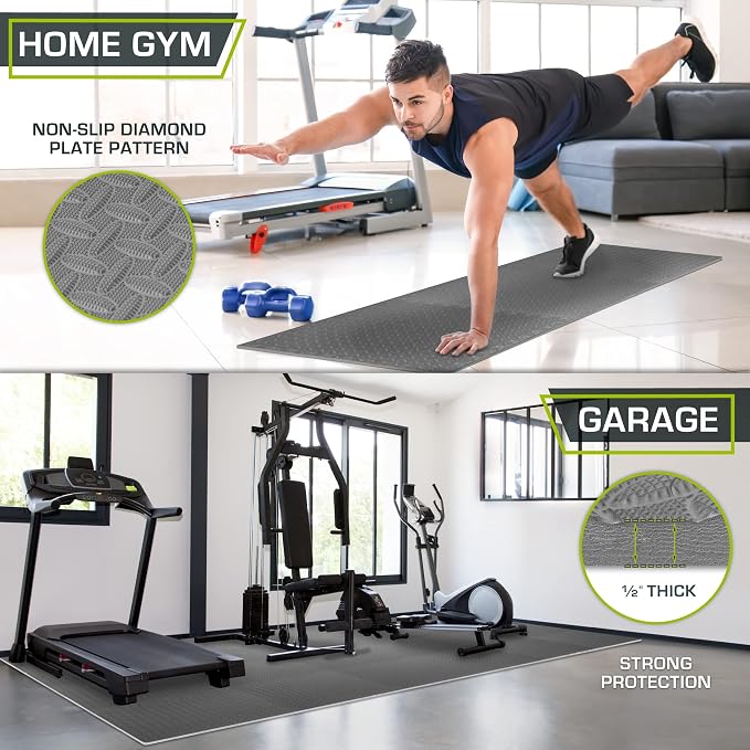 ProsourceFit Exercise Puzzle Mat ½-inch, EVA Interlocking Foam Floor Tiles - Image 4