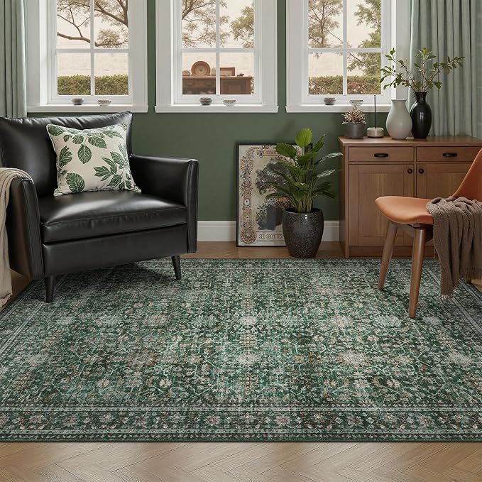 DCX Green 6x9 Rug, Kid & Pet Friendly - Image 4