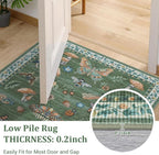 Mushroom Insect 4ft Round Rug Washable Non-Slip Soft Ultra-Thin Small Boho - Image 6