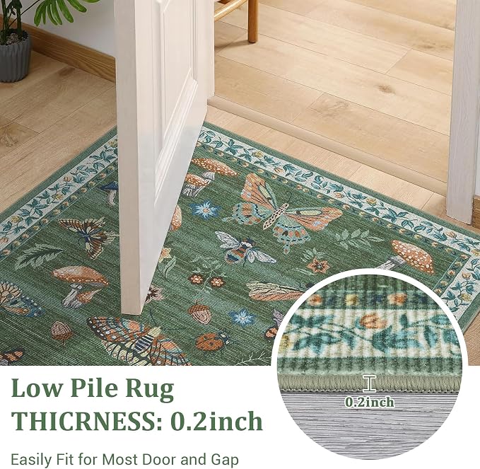 ROYHOME Mushroom Insect Rug 2x6 Runners - Image 6