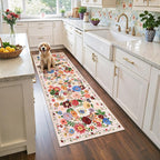 Runner Rug 2x6 Blush Beige, Kitchen Rug Non Slip Washable Rugs - Image 8