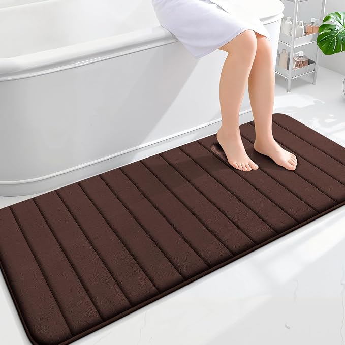 OLANLY Memory Foam Long Bathroom Rugs Runner 59x24, Super Soft Absorbent Bath by OLANLY