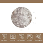 Round Rug Washable Non-Slip 6ft - Image 2