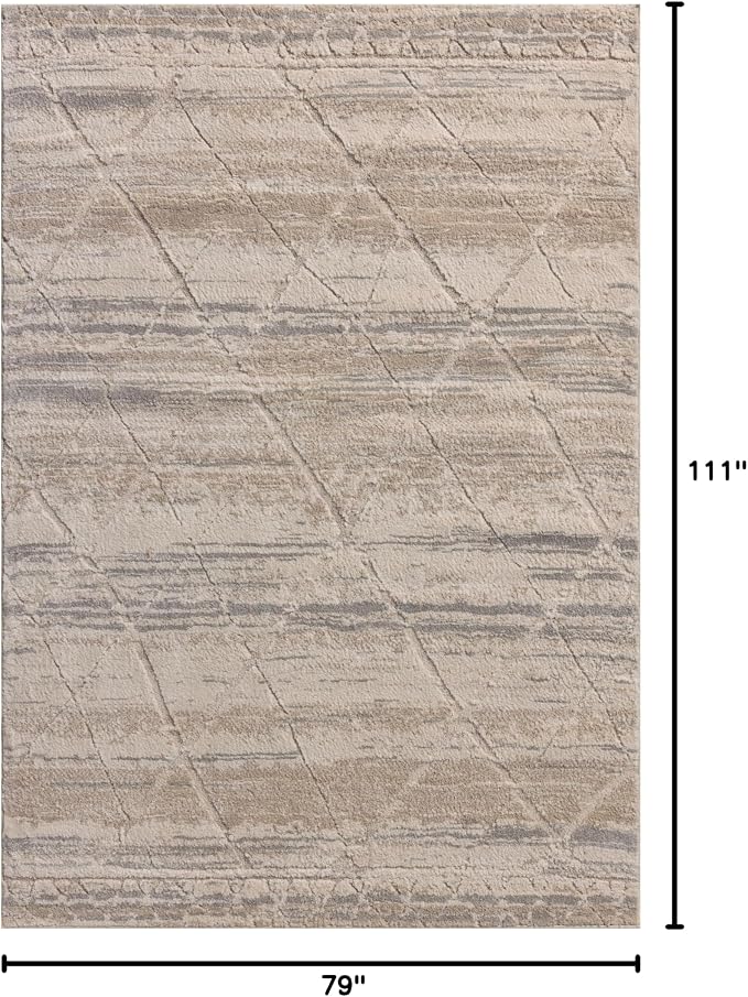 Loloi Amber Lewis Monty Collection MOT-02 Ivory/Natural 6'-7" x 9'-3", .50" - Image 2