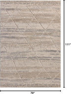 Loloi Amber Lewis Monty Collection MOT-02 Ivory/Natural 6'-7" x 9'-3", .50" - Image 2