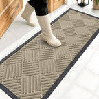 OLANLY Front Door Mat Outside Entrance 47x17, Heavy Duty Sturdy Natural Rubber by OLANLY