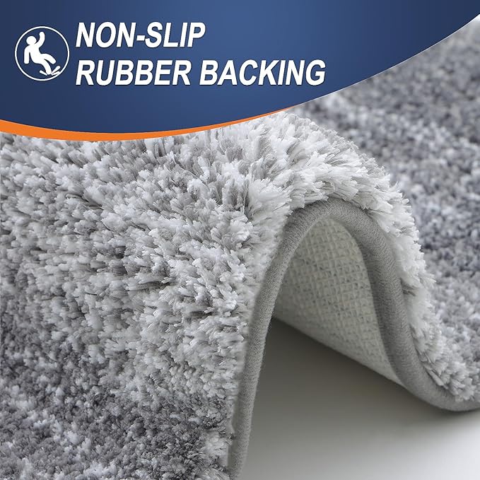 OLANLY Small Bathroom Rugs Mat 24x16, Extra Soft Absorbent Microfiber Bath Rugs - Image 5