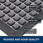 Smiry Front Door Mat Outside Entrance, Heavy Duty Natural Rubber Doormat - Image 3