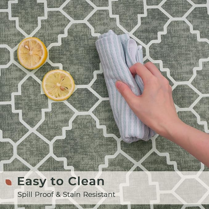 FRESHMINT Kitchen Mat Set of 2, Anti-Fatigue Cushioned Kitchen Mats - Image 4
